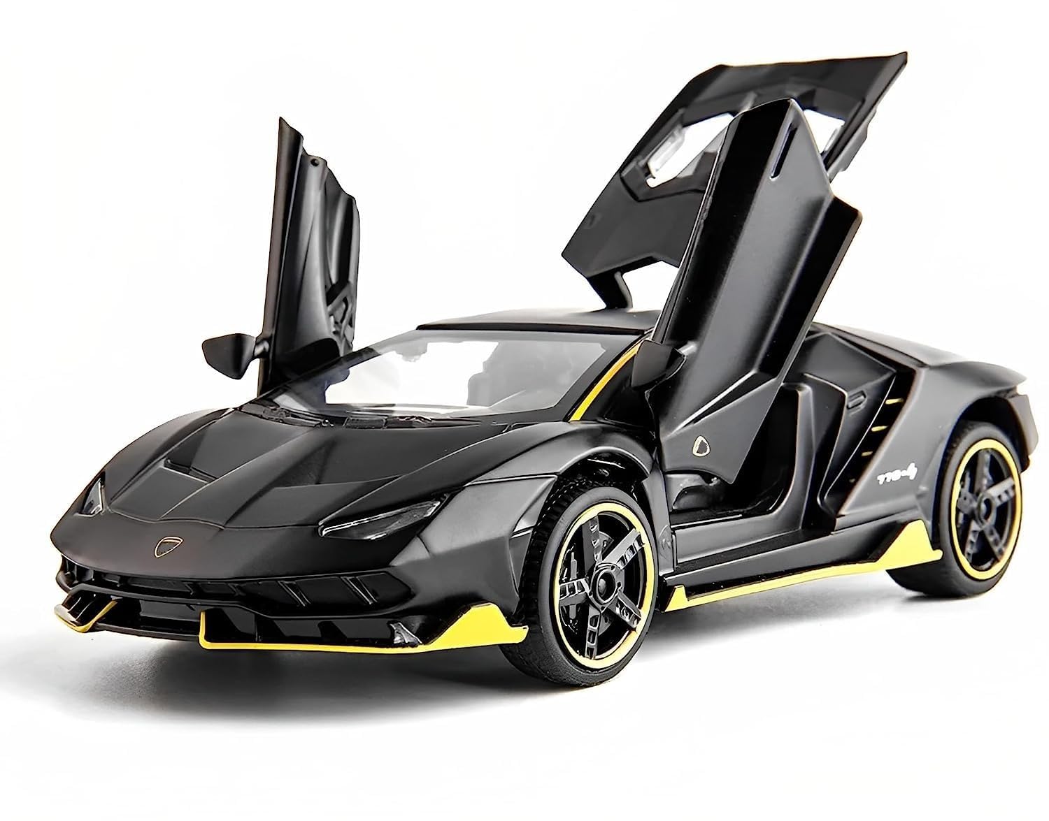 Die-cast Metal Lamborghini Car Toy Model Pull Back Super car with Openable Doors with Sound and Light for Birthdays Gift Party Decorations Great for Kids Boys Girls and Adults.