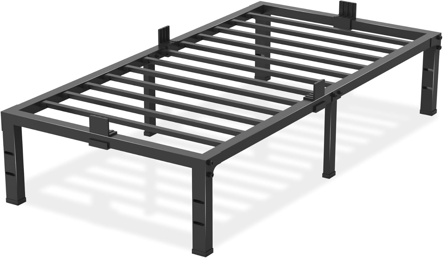 Twin XL Size Bed Frames 12 inch High 3500 lbs Heavy Duty Metal Platform Mattress Foundation with Steel Slat Support/No Box Spring Needed/Noise Free/Non-Slip/Easy Assembly Twin XL 12 inch