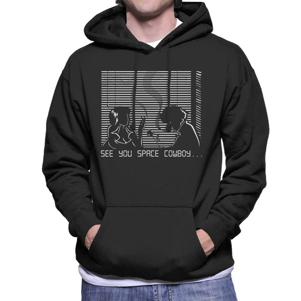Cloud City 7 Men's Black See You Space Cowboy Cowboy Bebop Hooded Sweatshirt