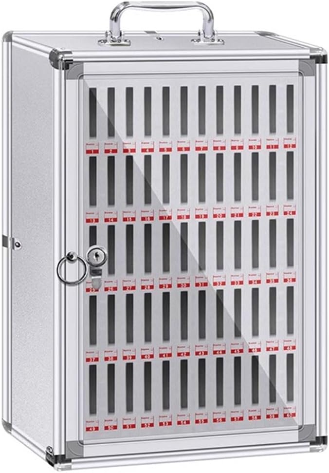 Multifunctional Cell Phone Storage Cabinet for Classrooms 860 Slot Mobile Phone Support for Schools Classroom Charging Station Durable & Spacesaving Design,Silver-a-60