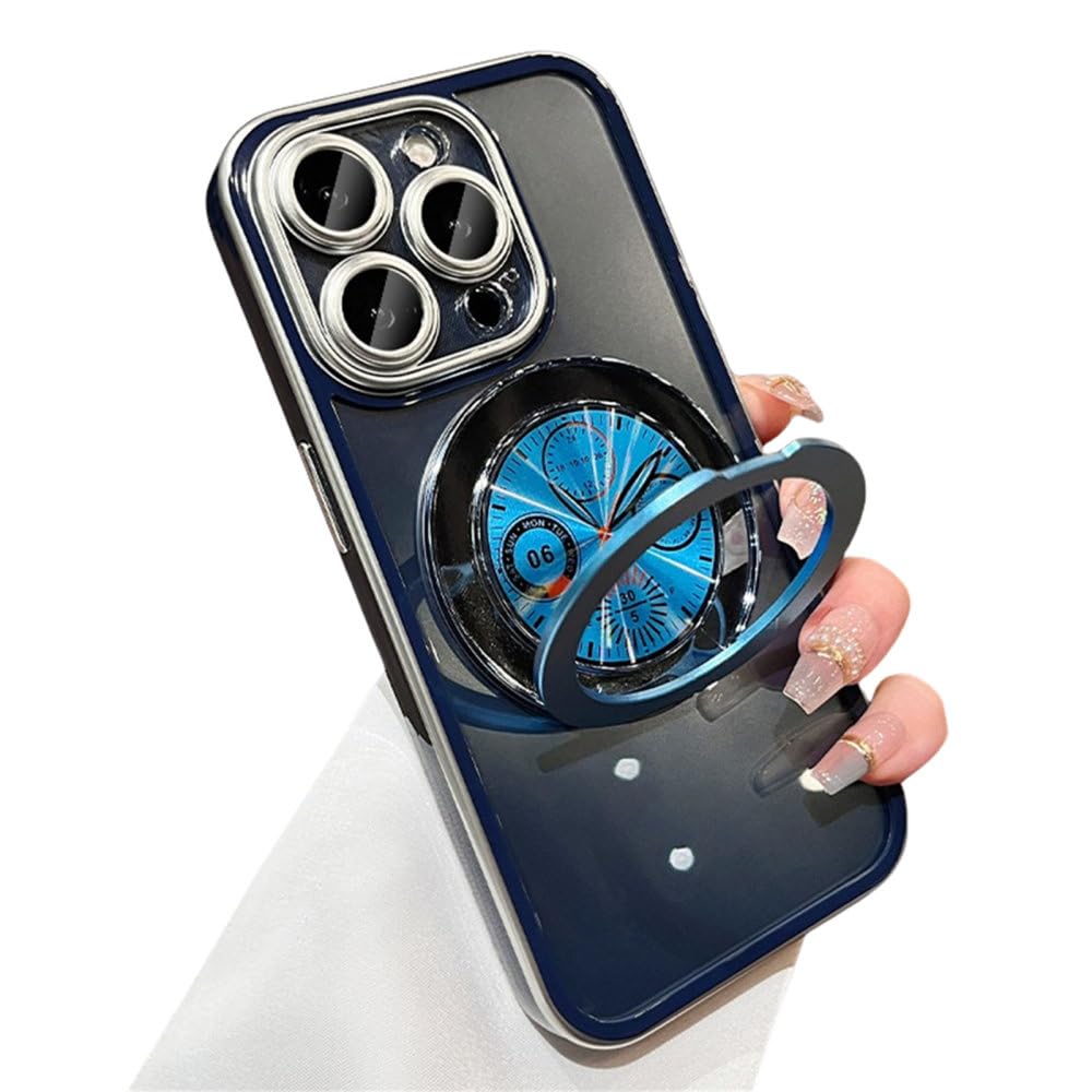 Coque iPhone 13 Pro Max avec Support Cadran de Montre Rétractable - 8