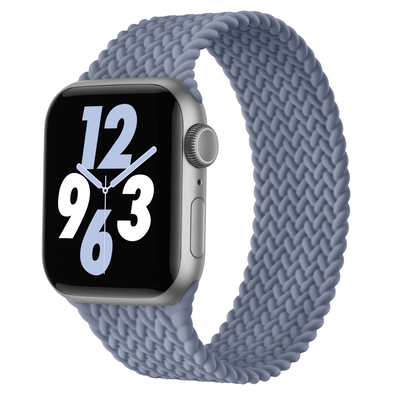 WASPO Silicone Solo Loop Bands Compatible with Apple Watch Band 38mm 40mm 42mm 44mm, Stretchy Silicone Braided Elastic Sport Strap Compatible for iWatch Series 6/5/4/3/2/1/SE