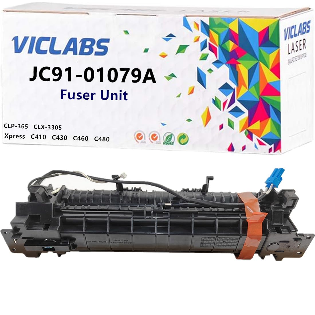VICLABS JC91-01079A fuser Unit 110V Replacement for Samsung JC91-01079A fuser Unit for use in CLP-365 CLX-3305 Xpress C410 C430 C460 C480 Printers,110V (1- Pack)