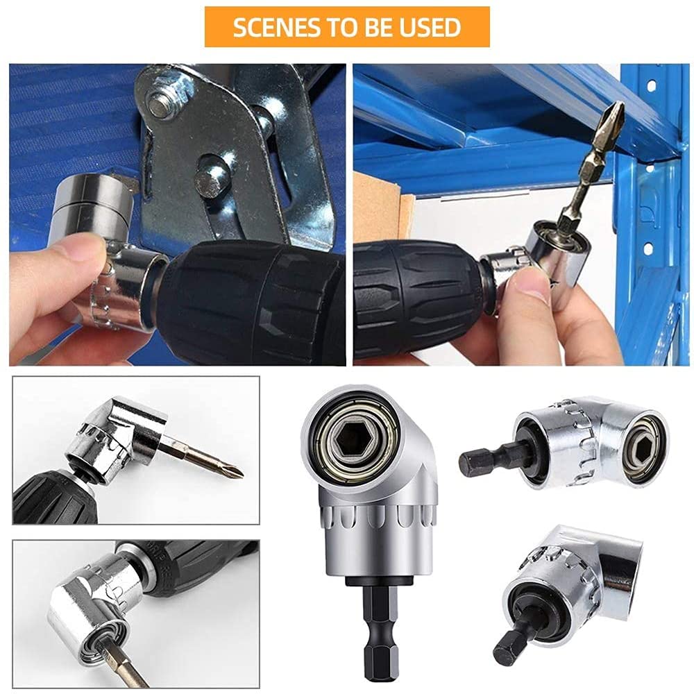 Drill Bit Set Drill Extension Kit - Right Angle Attachment & Magnetic ...