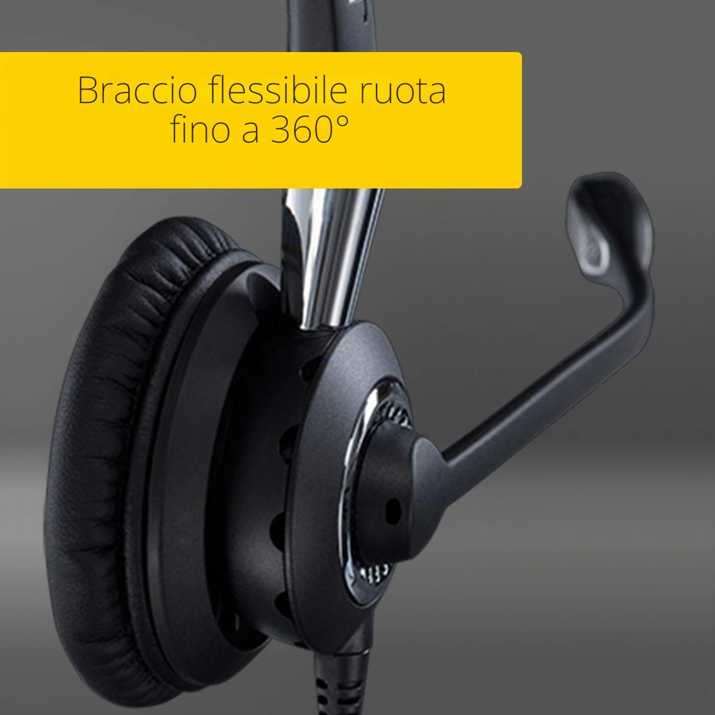 Jabra Biz 2400 II Quick Disconnect Cuffie Mono On-Ear, Cuffie leggere con Ultra Cancellazione del Rumore e cavo, HD Voice e Cuscinetti Morbidi, Per Telefoni Fissi
