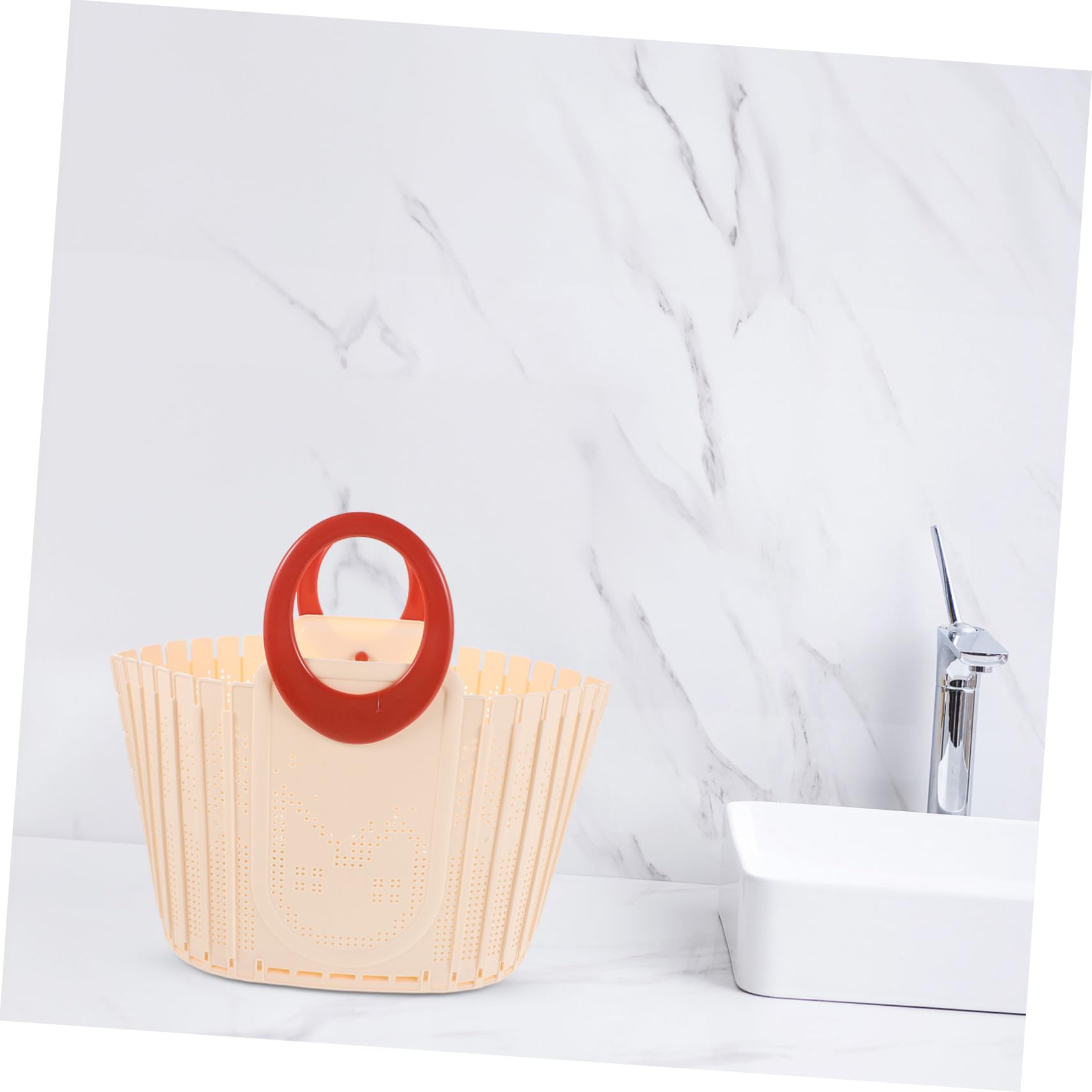 NOLITOY Cesta Plegable de Plástico para Ducha con Asa Ergonómica Organizador Colgante para Baño Ahorro de Espacio Secado Rápido para Viaje Universidad y Camping