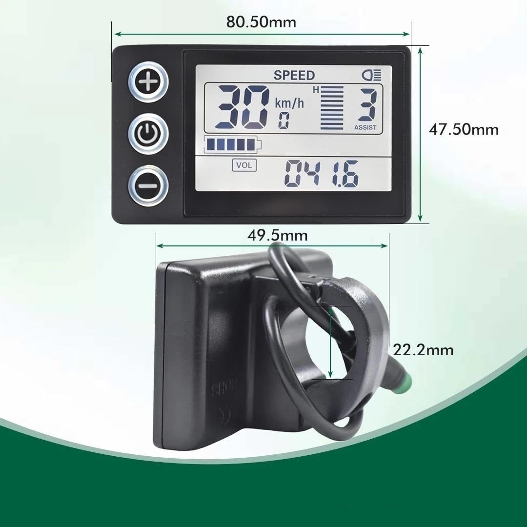 Misuratore Display LCD Per Bici Elettrica UART2 24V 36V 48V S866