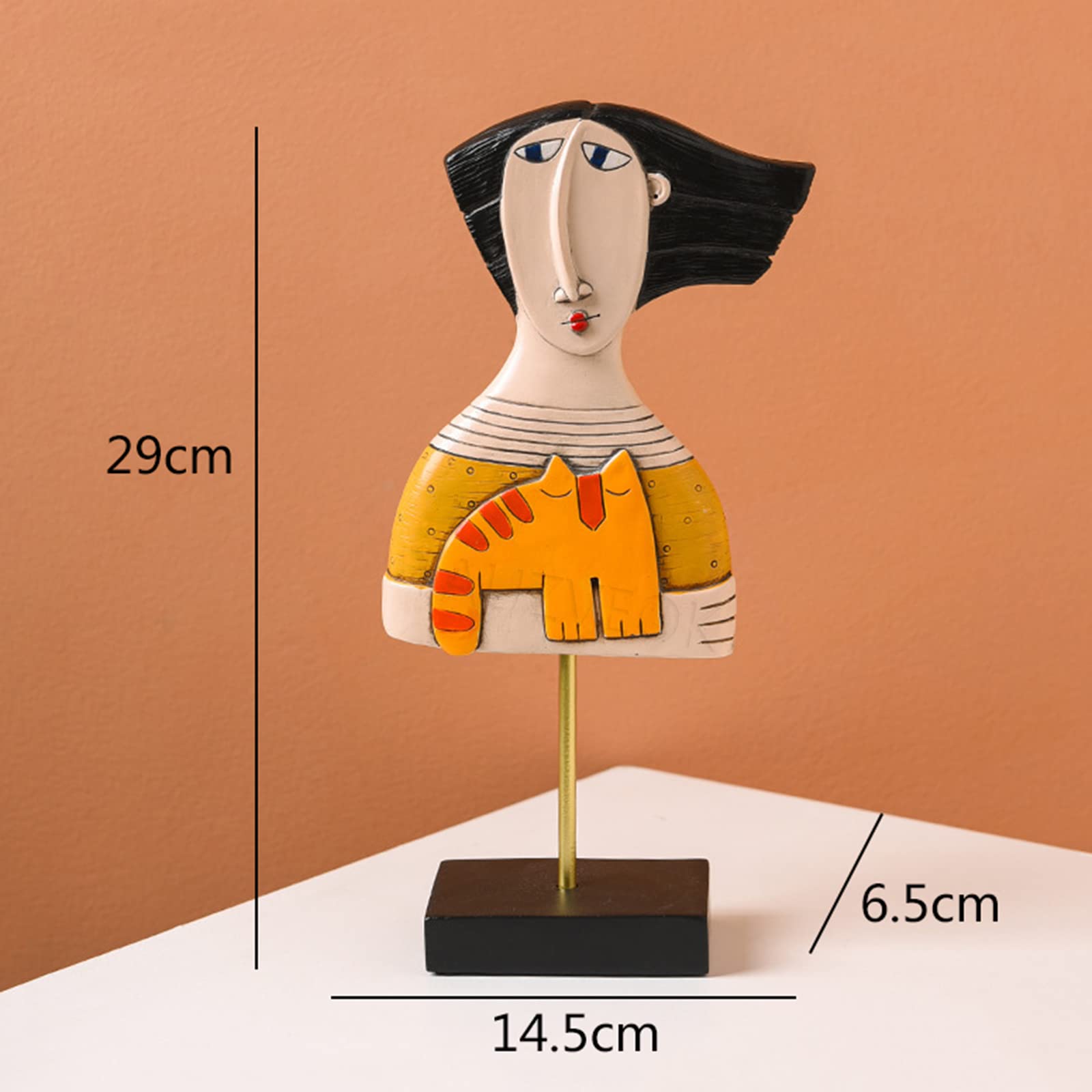 Skulpturen Deko Modern, Abstrakte Kunst Gesicht Deko Figuren, Tischdeko Wohnzimmer, Dekoration Wohnung, Dekofiguren Harz Statue, Geschenk,Portrait Set b