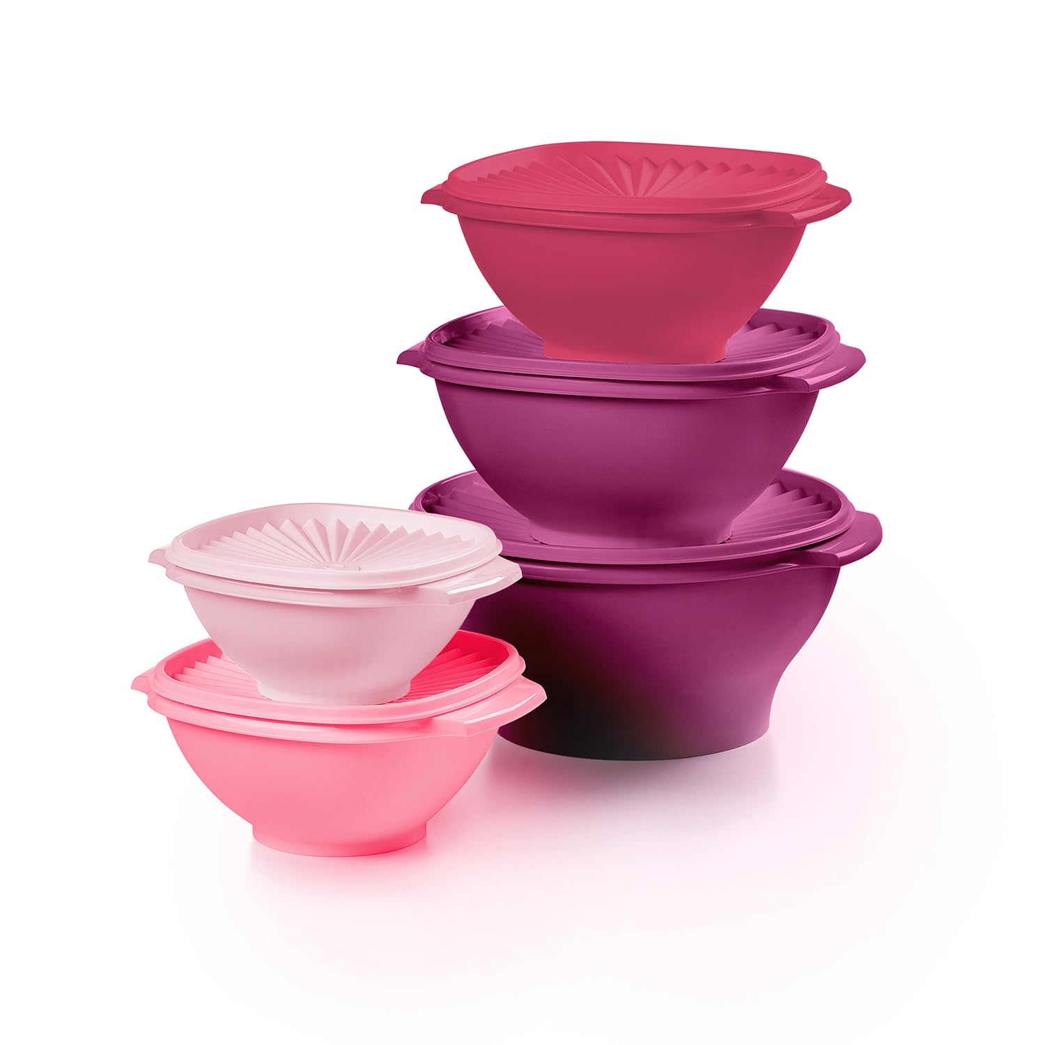 TupperwareHeritage Collection, New 10 Piece Food Storage Container Set in Vintage Pink, Dishwasher Safe and BPA Free (5 Bowls, 5 Lids)