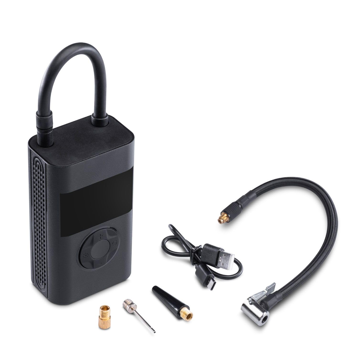 Tragbarer Luftkompressor Midland ENERPUMP, mit 150 PSI/10 Bar, Akku 4000 mAh + Powerbank, schnelles Aufpumpen für Motorrad, Fahrrad, Auto, Ball und Luftmatratze für Unterwegs