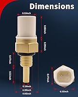Vista 6 de VEHICODE Engine Coolant Temperature Sensor, ECT Water Temp Sensor Compatible with Honda Civic Accord CRV Element Pilot Ridgeline Odyssey, Acura MDX
