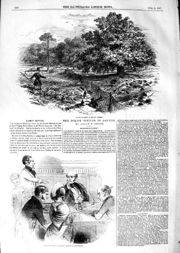 original old antique victorian print LAPIN 1847 PRENANT LA GENDARMERIE AU FILET DE FORÊT D'EPPING LONDRES original old antique victorian print LAPIN 1847 PRENANT LA GENDARMERIE AU FILET DE FORÊT D'EPPING LONDRES