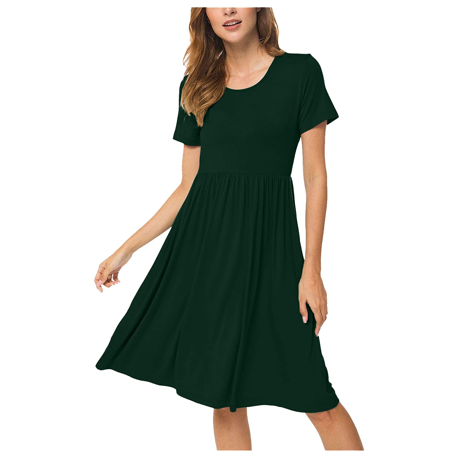 Dress Empire Waist T Shirt Women Summer Casual Short Sleeve