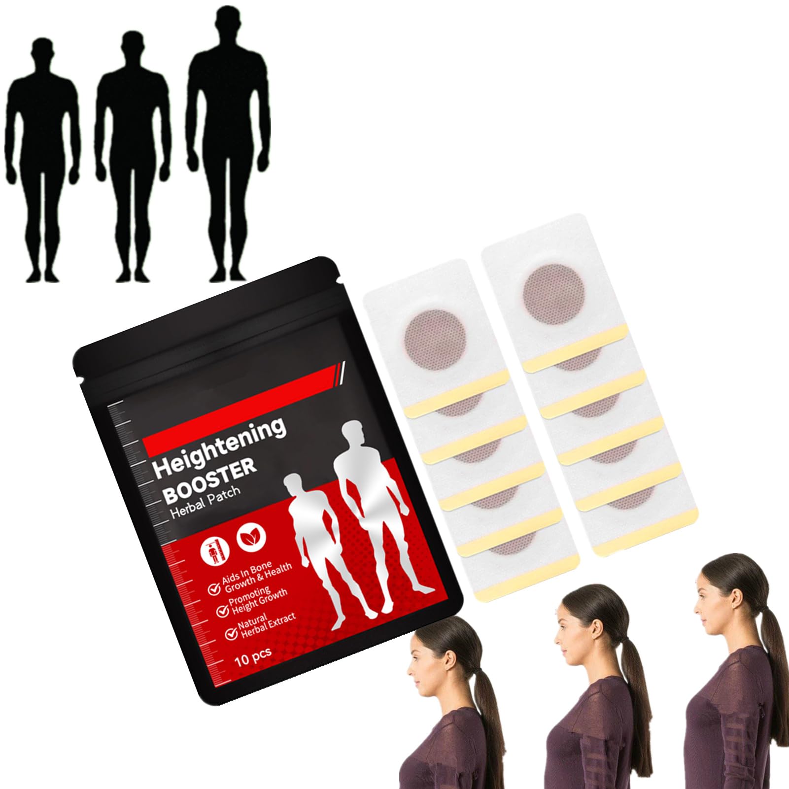 CalciumGreens Heightening Booster Herbal Patch, Promote The Growth of Skeletal Muscles, Better (10PCS)