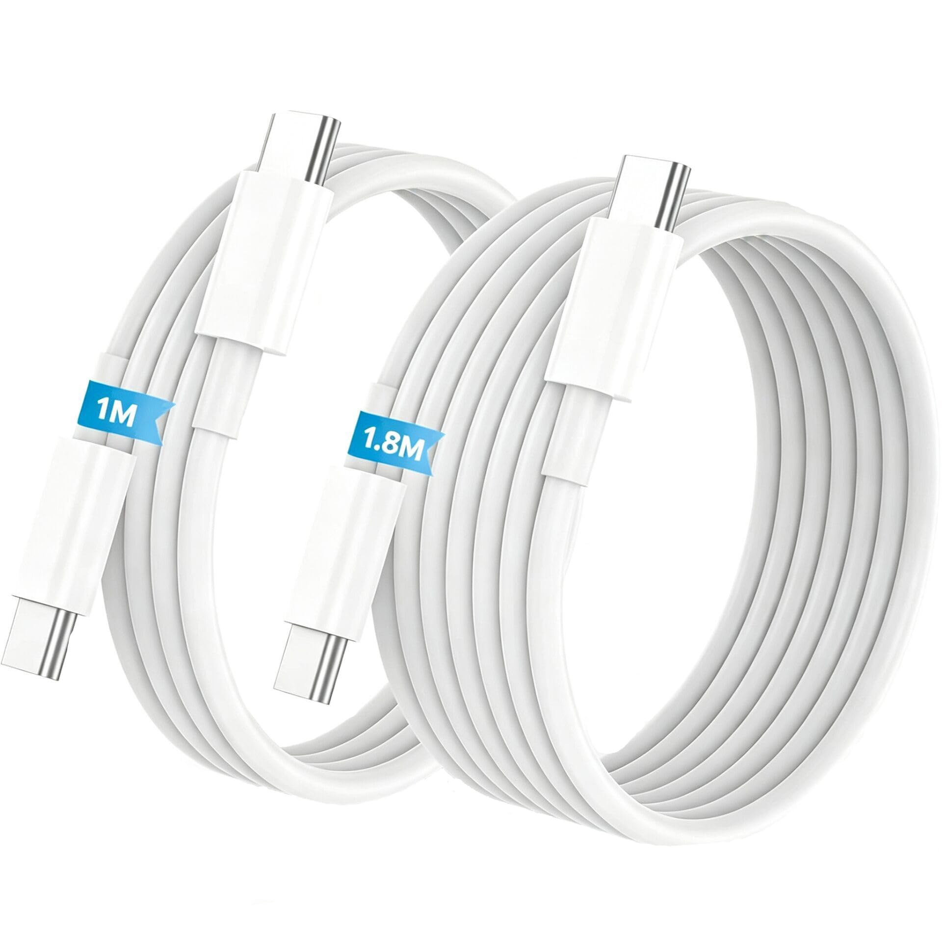 USB C auf USB C Kabel, 2 Stück, für iPhone 17/16/15/Pro/Pro Max/Plus Ladekabel, für Apple iPad Pro 12,9/11, Apple Air 5/4, Schnellladekabel mit CarPlay Unterstützung