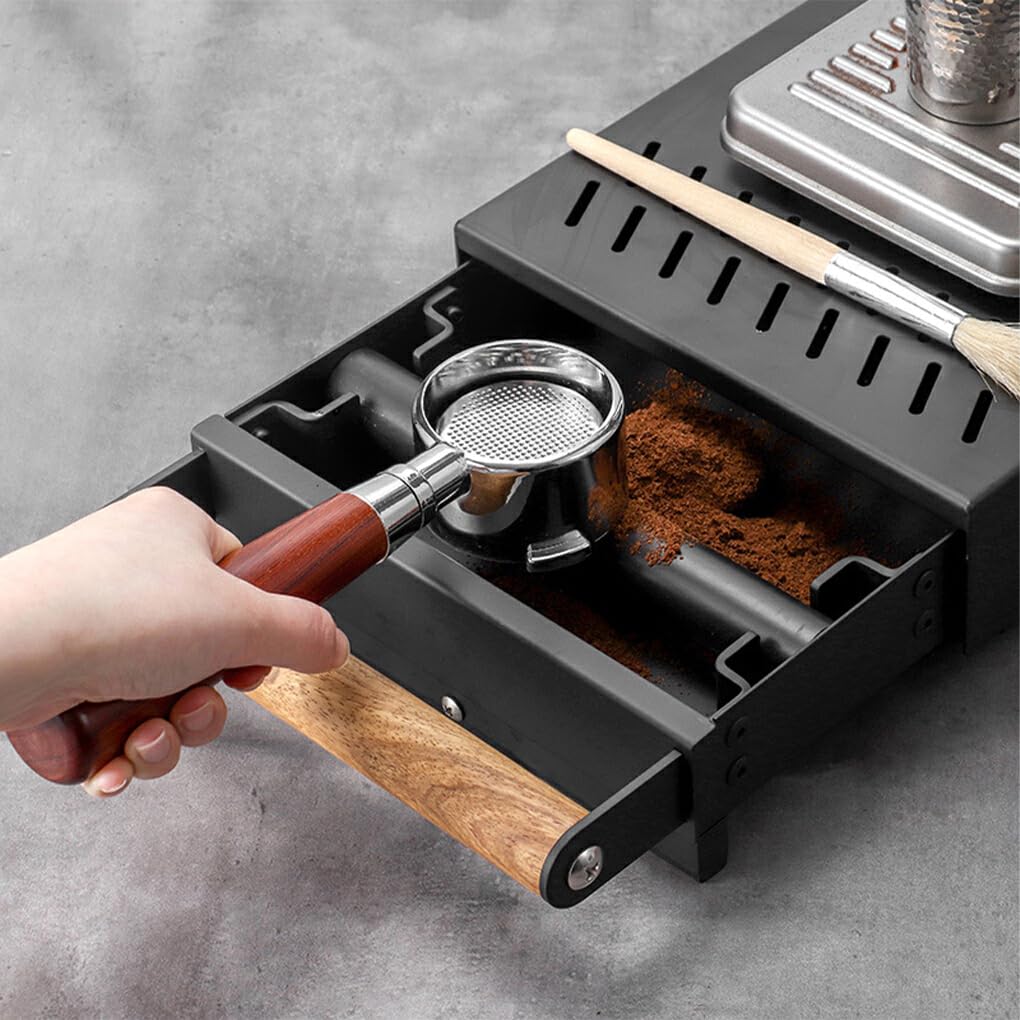 Kaffeezubehör Organizer, große Kapazität, leicht zu reinigen, Gummistange, Klopfpulver, Starke Tragfähigkeit, Metall