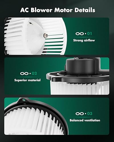 Vista 1436 de SCITOO 700188 Reemplazo del motor del ventilador HVAC con jaula de ventilador para Toyota Tacoma 2005-2015, reemplazo OE - 87103-04043, 87103-04044