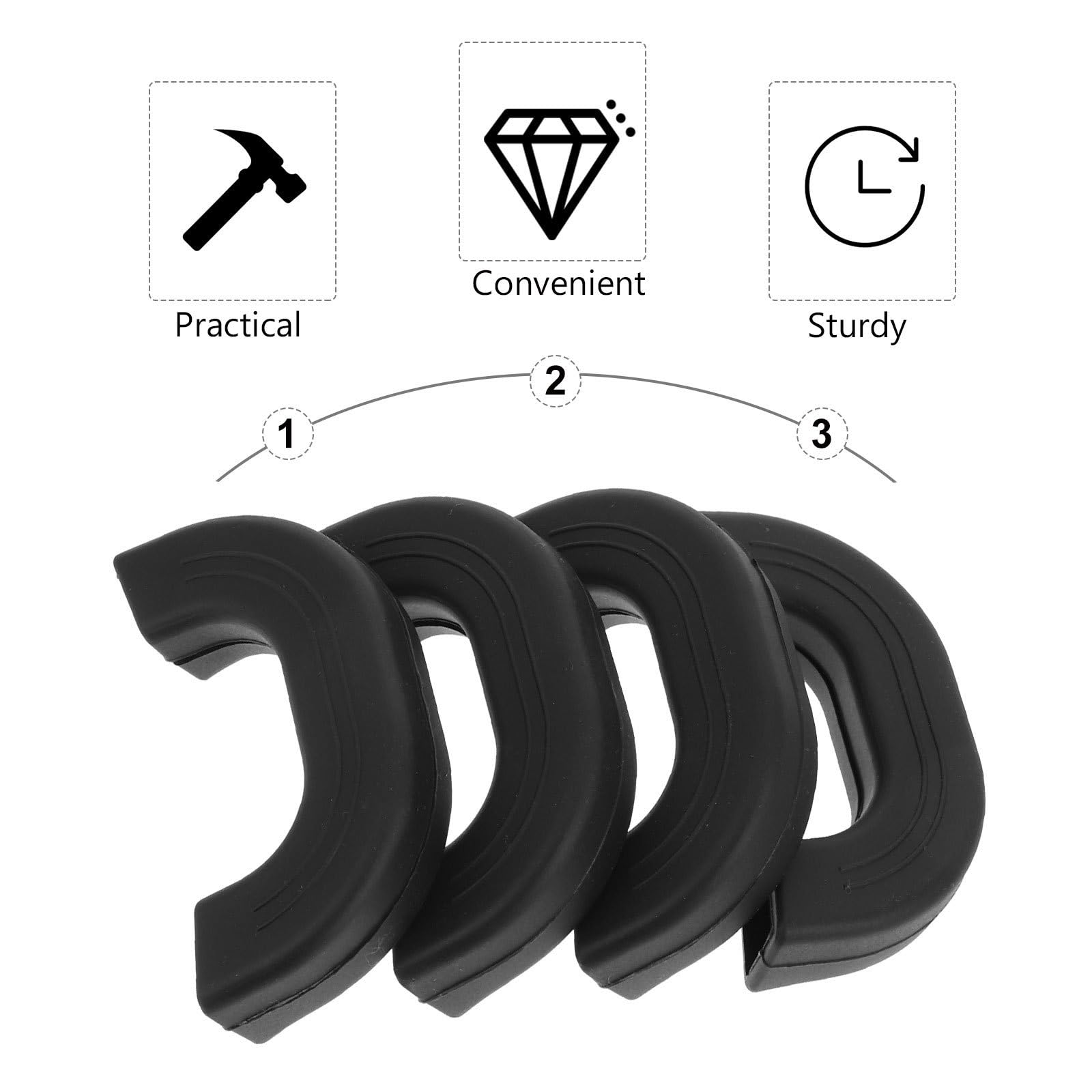LABRIMP 4 Piezas Protector de Asas para Ollas de Silicona Resistente al Calor Antideslizante y Antiquemaduras de Fundas para Mangos de Cazuelas y Sartenes Cocina Doméstica