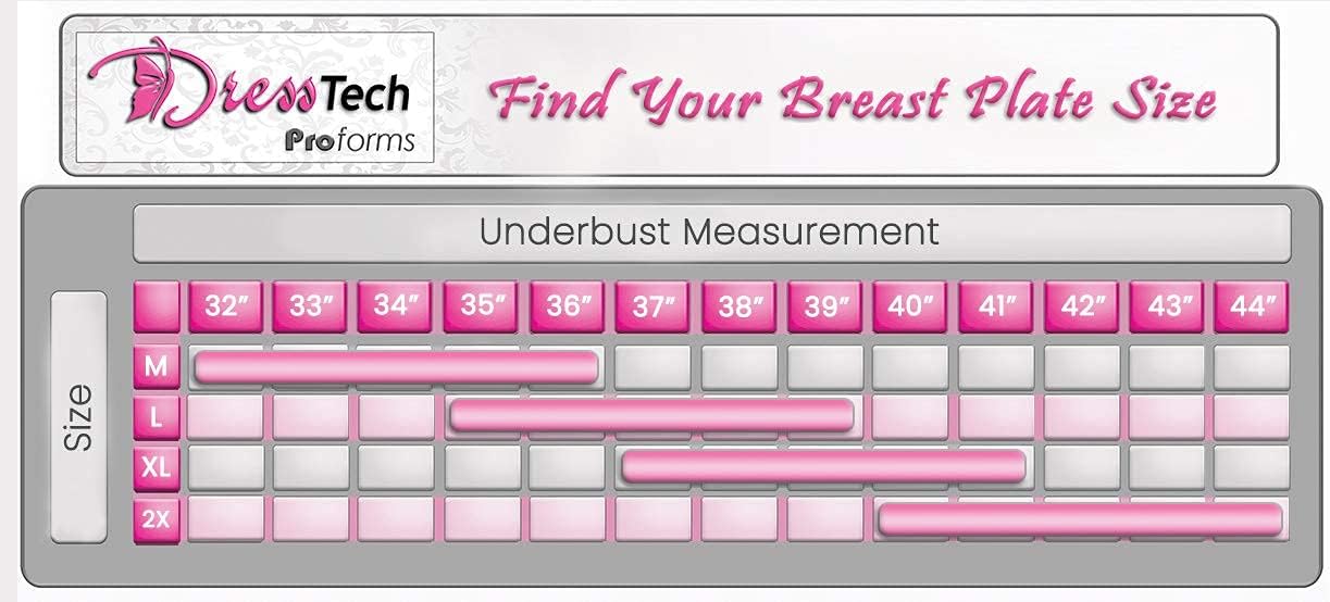 DressTech Proform Silicone Breast Plate - Liquid Filled - Crossdresser & Drag Queen