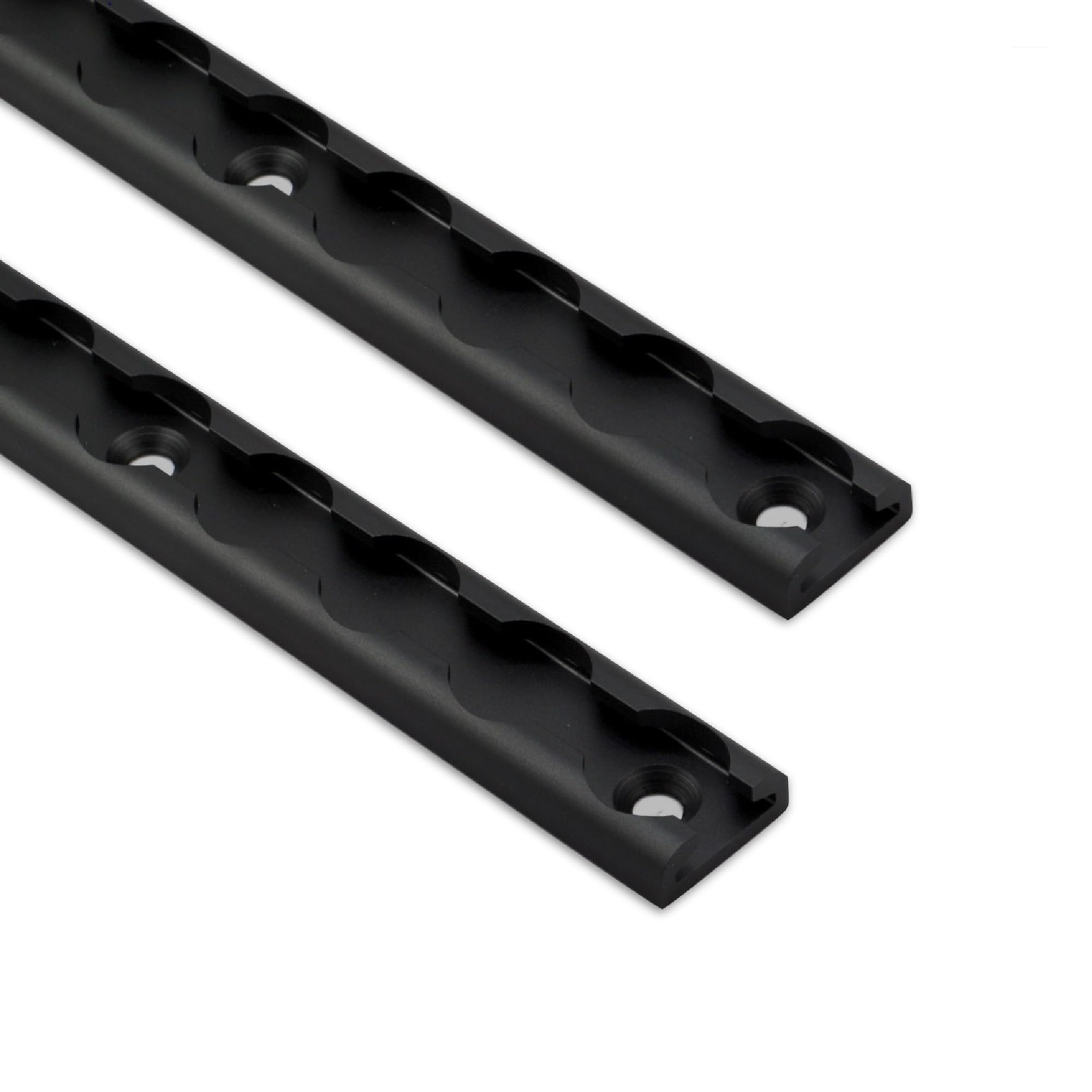 VanEssential 24" Venture Track T-6 Aluminium L-Track Black Anodized (Semi Circle Profile) - 2 Pack