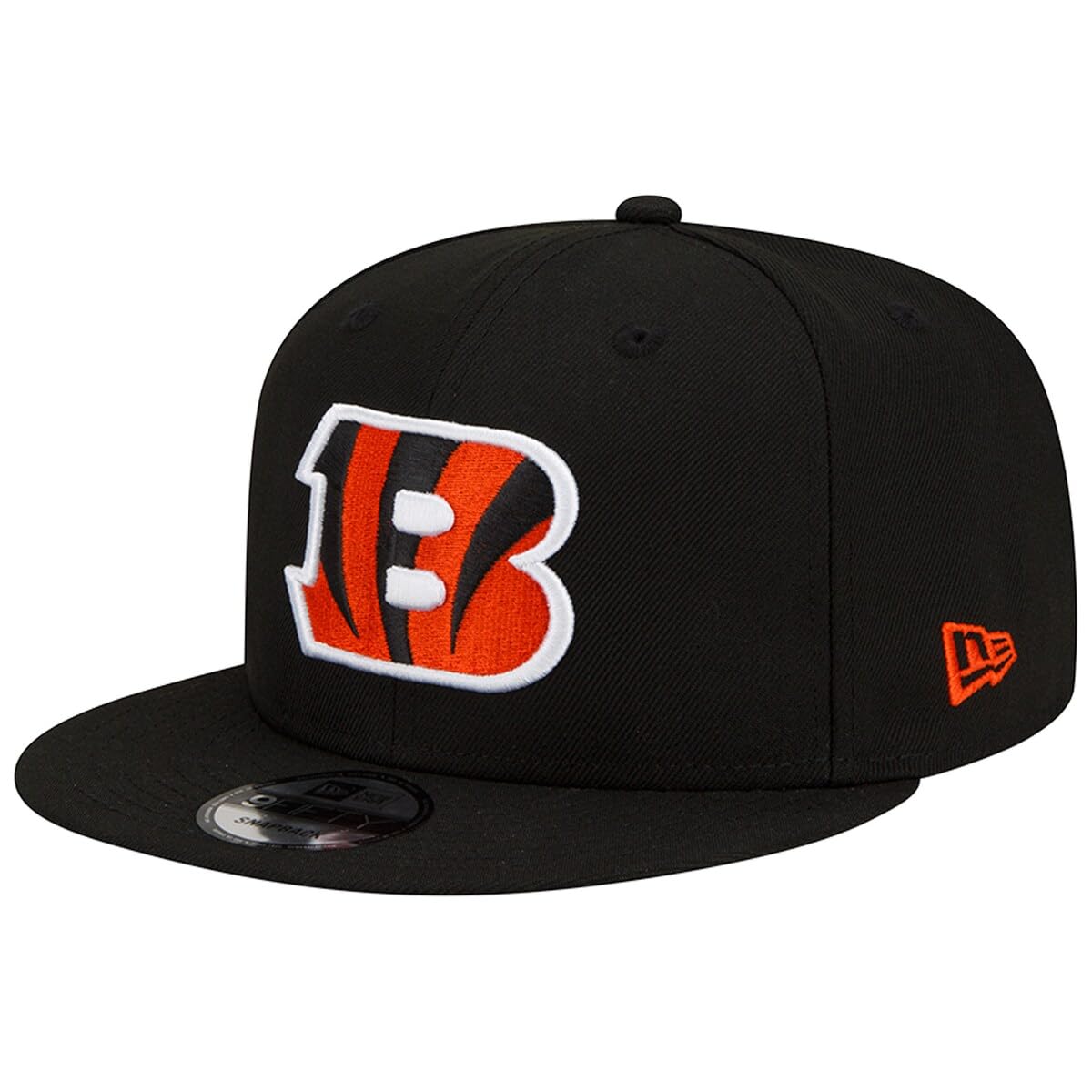 New Era NFL 9FIFTY Team Color Adjustable Snapback Hat Cap - One Size, Cincinnati Bengals - Black, One Size