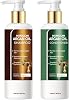 Argan Oil Shampoo and Conditioner Set - Thickening for Thin & Dry Hair Smoothing & Nourishing Anti- Frizz, Moisturizes & Smoothes Moroccan Care with Keratin, Color-Safe, pH-Balanced for All Hair Types