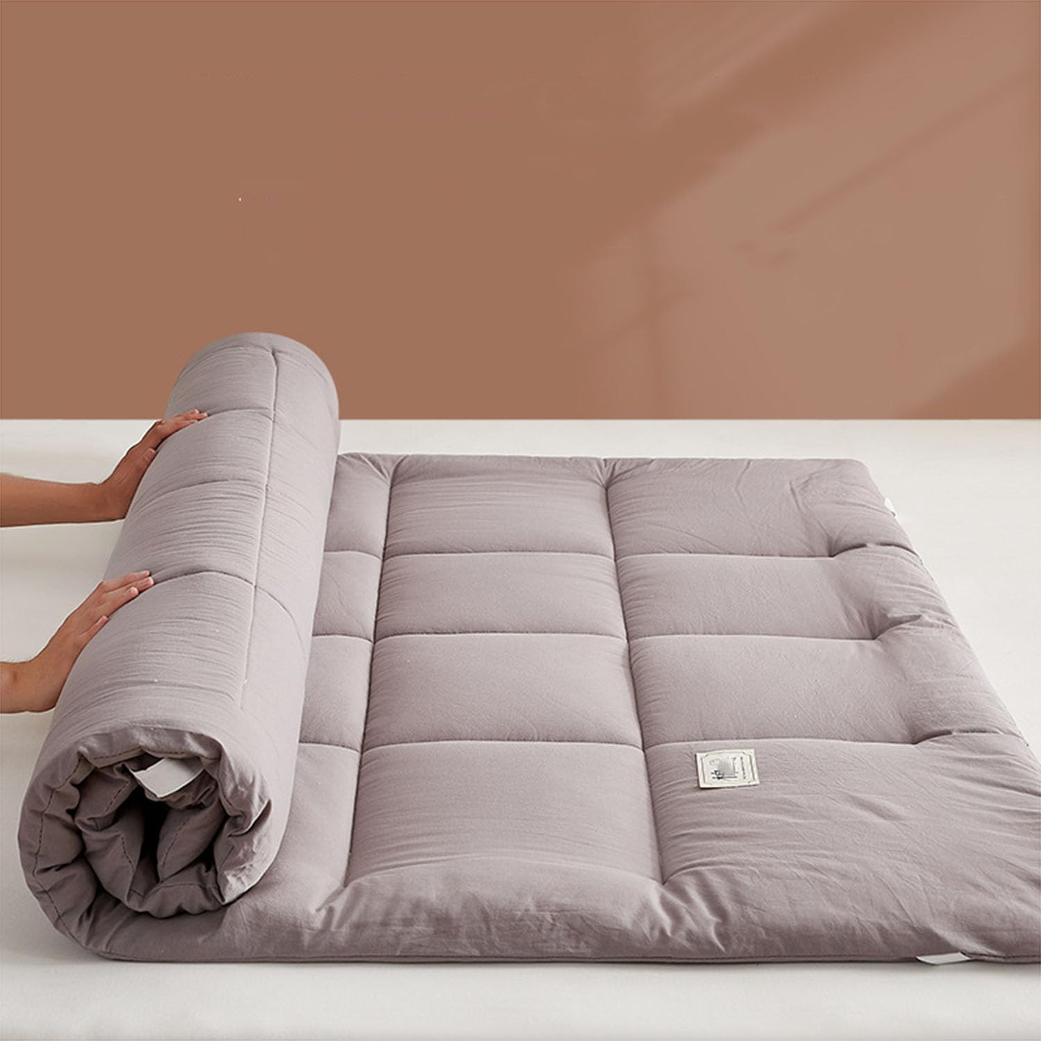 GTHTUHFD Japanese Double Futon Folding Mattress Soft Camping Floor Mat Non Slip Cotton Pad For Home & Dorm Breathable & Table Portable Mattress For Sp And Relaxat,-180X200cm