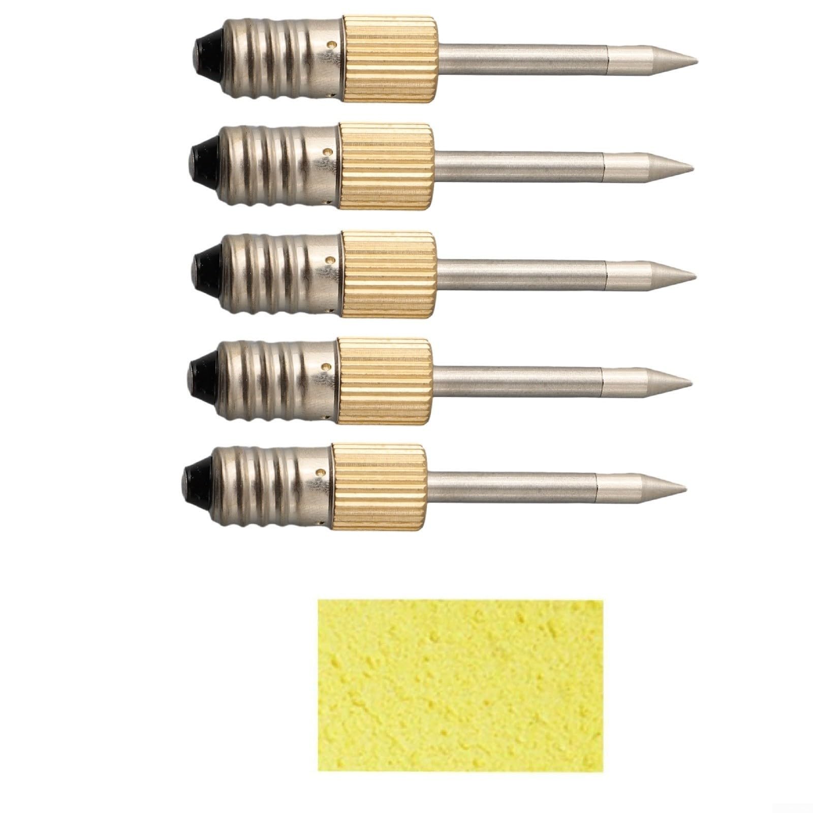 5 punte per saldatore con interfaccia E10 per saldatura elettrica, adatte per saldatura a punto e linea (TIP-B 5PCS)
