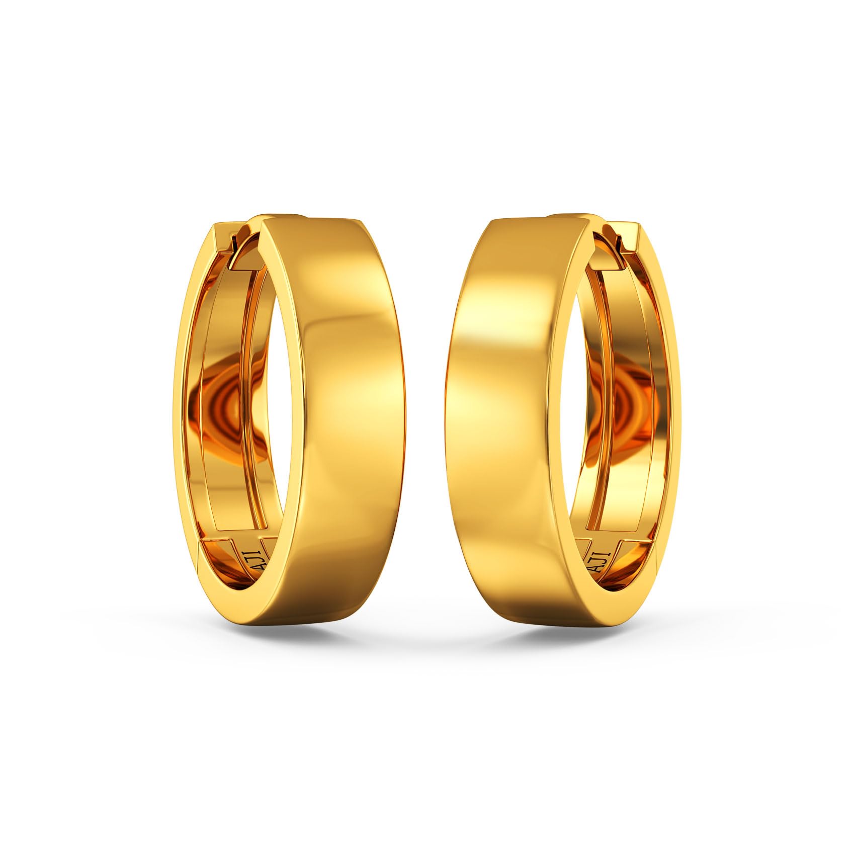 22k (916) Purity BIS Certified Classic Round Gold Earrings For Women-image-32