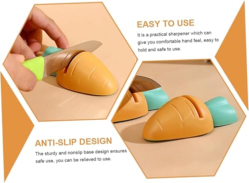 Miniatura 8 de BETOOKY 4pcs Whetstone Japanese Whetstone Blade Sharpening Wet Frosted Stone Orange Cartoon Carrot Whetstones Cutter Sharpening Stone Mini