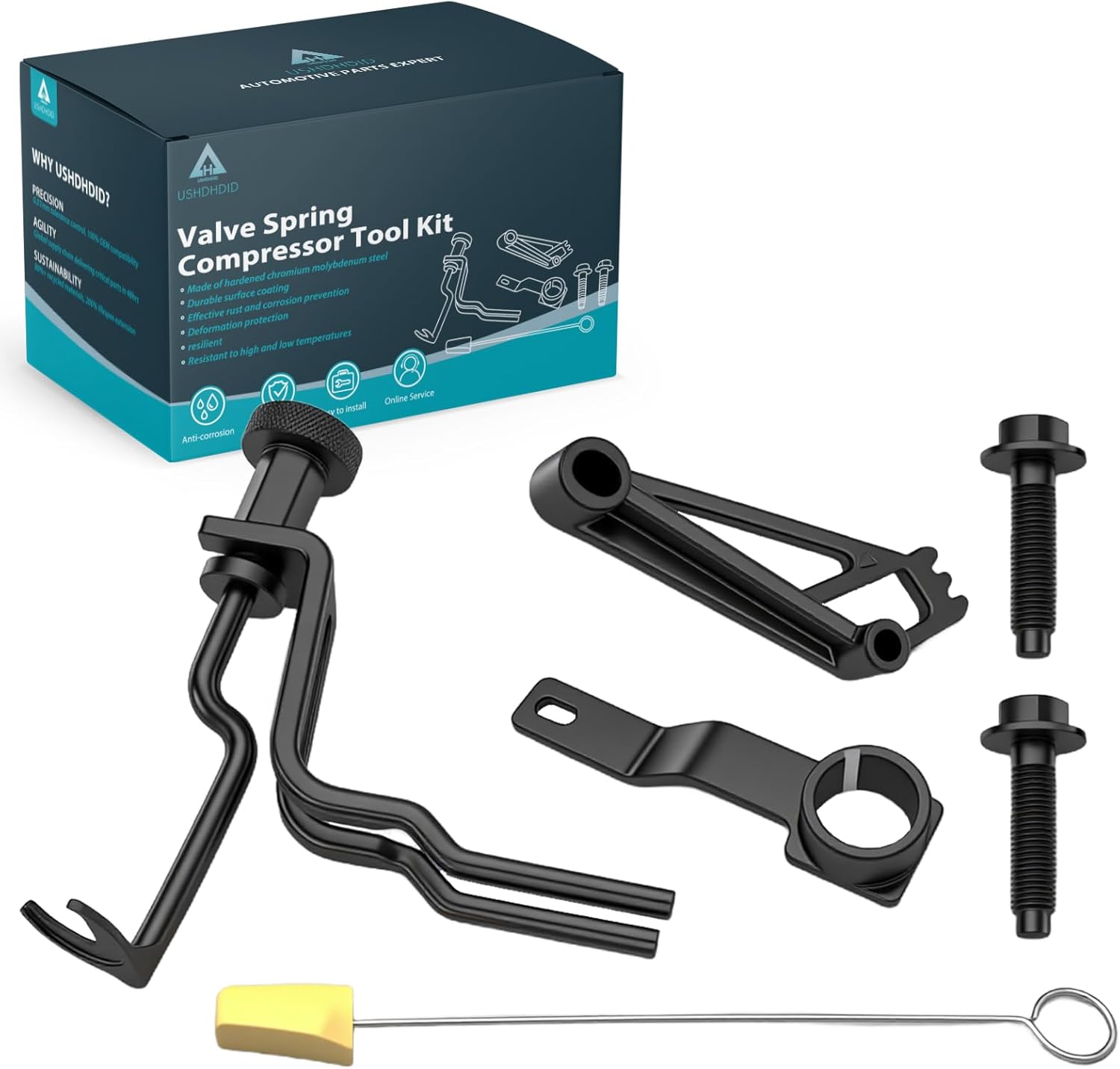 Timing Belt Tools Set Fits for Ford 4.6L, 5.4L 6.8L 3V Engines, Including Cam Phaser Holder Tool, Timing Chain Locking Wedge Tool, Valve Spring Compressor Tool, Crankshaft Positioning Pulley Bolt Tool