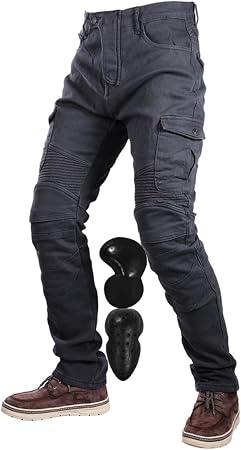 YXYECEIPENO Pantaloni da Moto Imbottiti in Peluche Caldi Pantaloni da Moto  da Uomo Elasticizzati Equipaggiamento Protettivo Rimovibile per L'uso  Quotidiano La Scelta Migliore per La Guida in Moto : Amazon.it: Auto e