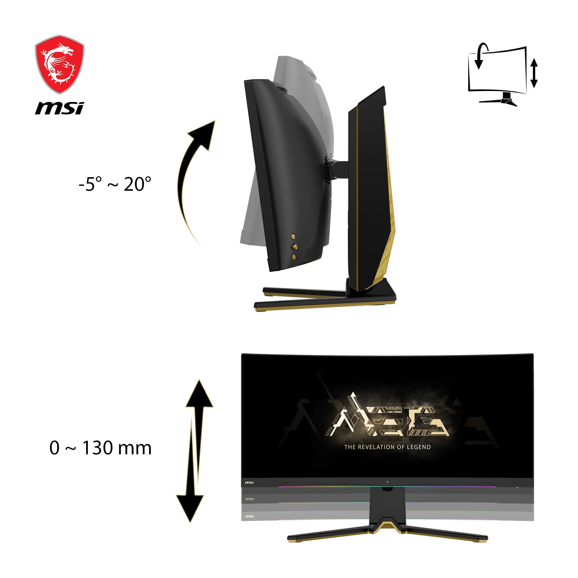 MSI MEG 342C QD-OLED 34“ UWQHD Gaming Monitor curvo - 1800R, 3440