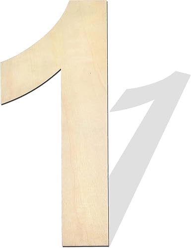 5ARTH Número 8 de madera de 17 pulgadas, números de madera sin terminar en blanco para decoración de paredes, fiesta de cumpleaños, decoración de