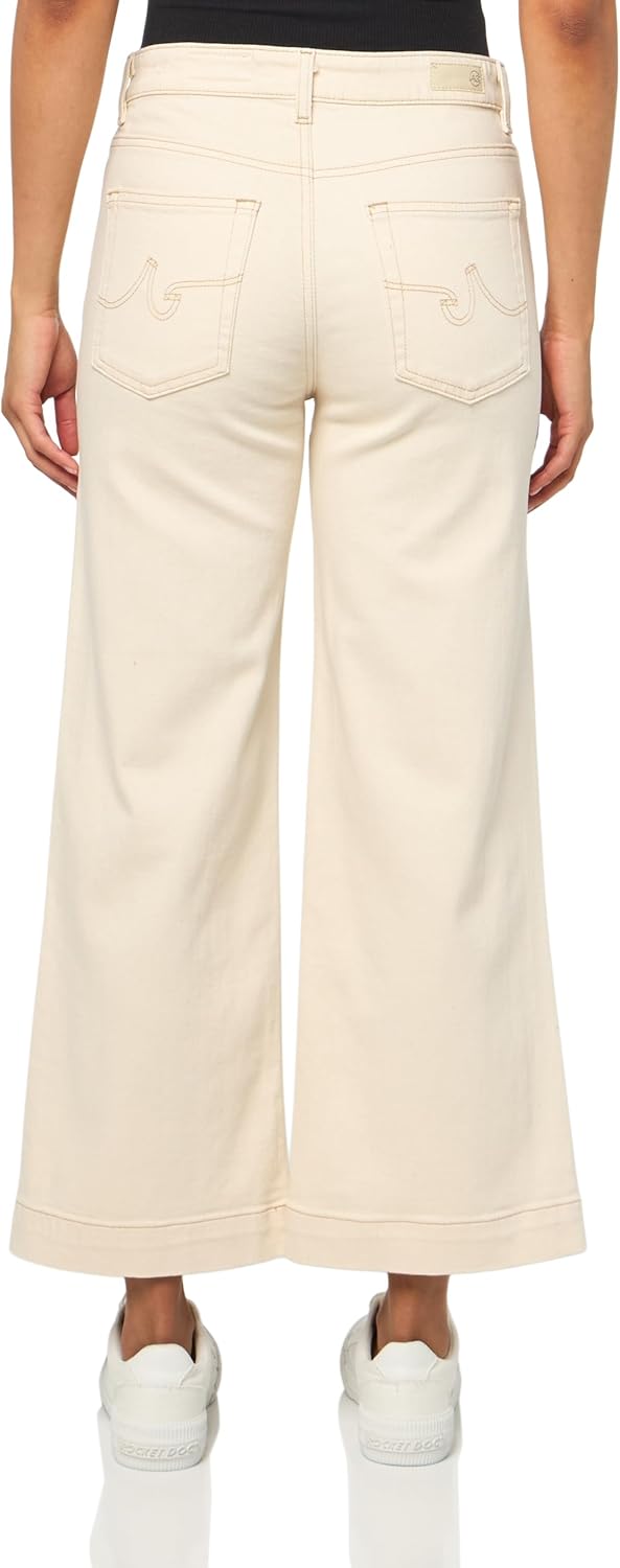 Women's Saige Mid Rise Wide Leg Jean, White Oat - Image 2