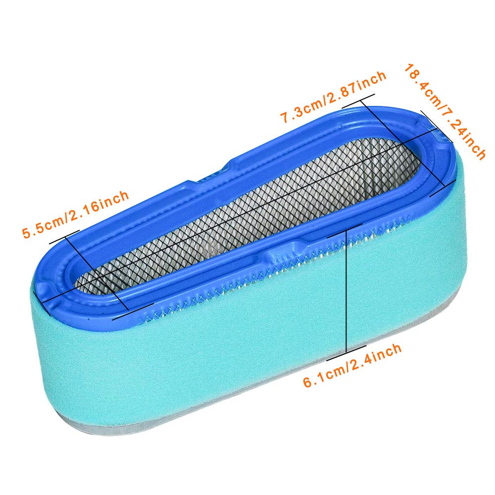 Filtri Aria LOCOPOW Per Briggs &amp; Stratton - Ricambi 493910, 691667, Con Prefiltro