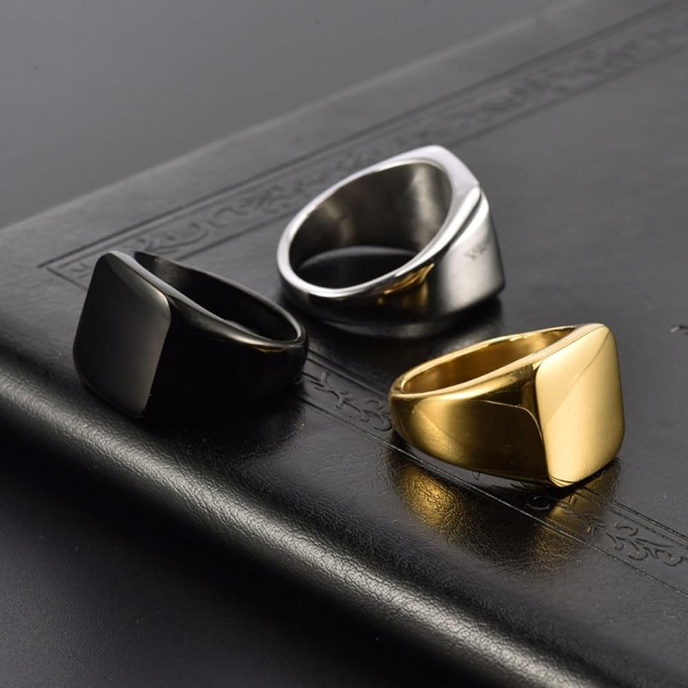 Homxi Men Custom Ring Stainless Steel Promise Rings Mens