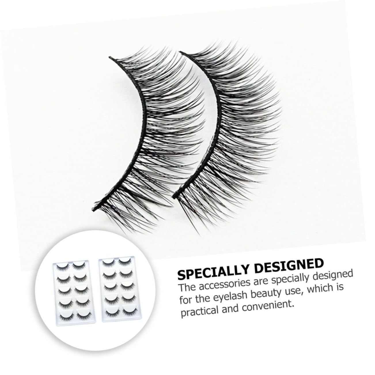 Mikinona 10 Paires Faux Cils Naturels et Réalistes en Fibre Chimique pour Maquillage Quotidien Extension de Cils Individuels pour Beauté des Yeux