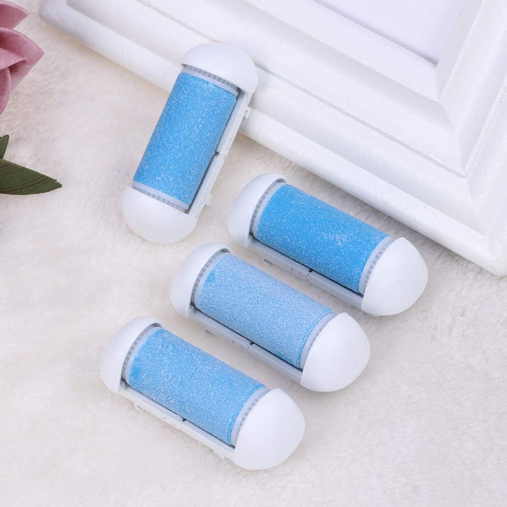 SOLUSTRE 6pcs Coarse Replacement Roller Refill Heads Pedicure Foot File Cracked Skin Corns Remover Refill for Electronic Foot File Pink and Blue - Image 4