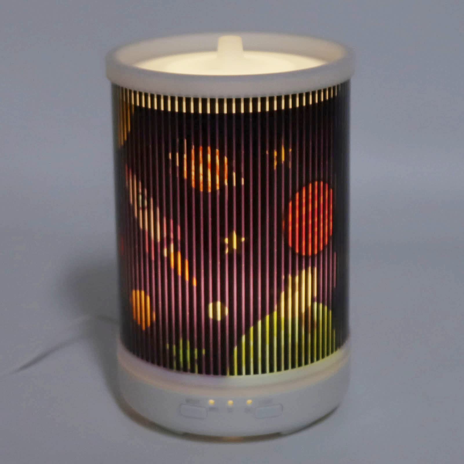 Diffuseur D'huiles Essentielles D'aromathérapie de 250ml, avec Lumière D'ambiance LED Dynamique et Arrêt Automatique, pour Détendre L'humidificateur de Chambre à Coucher (Prise UE)