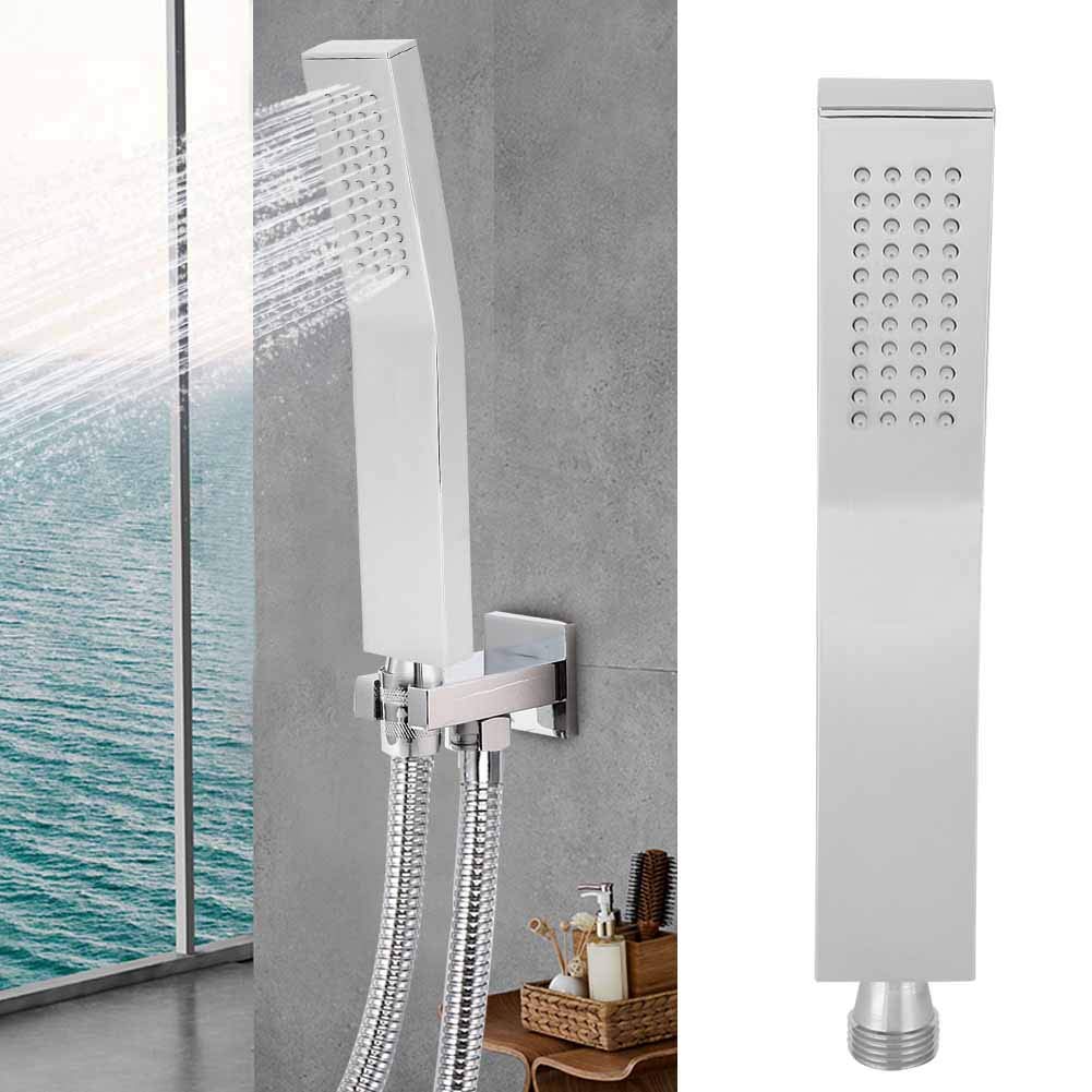 Hochdruck-Handbrause, quadratisch, Messing, G1,27 cm Gewinde, leistungsstarker Badezimmer-Duschkopf, verstellbarer Wasserfluss, modernes Duschzubehör