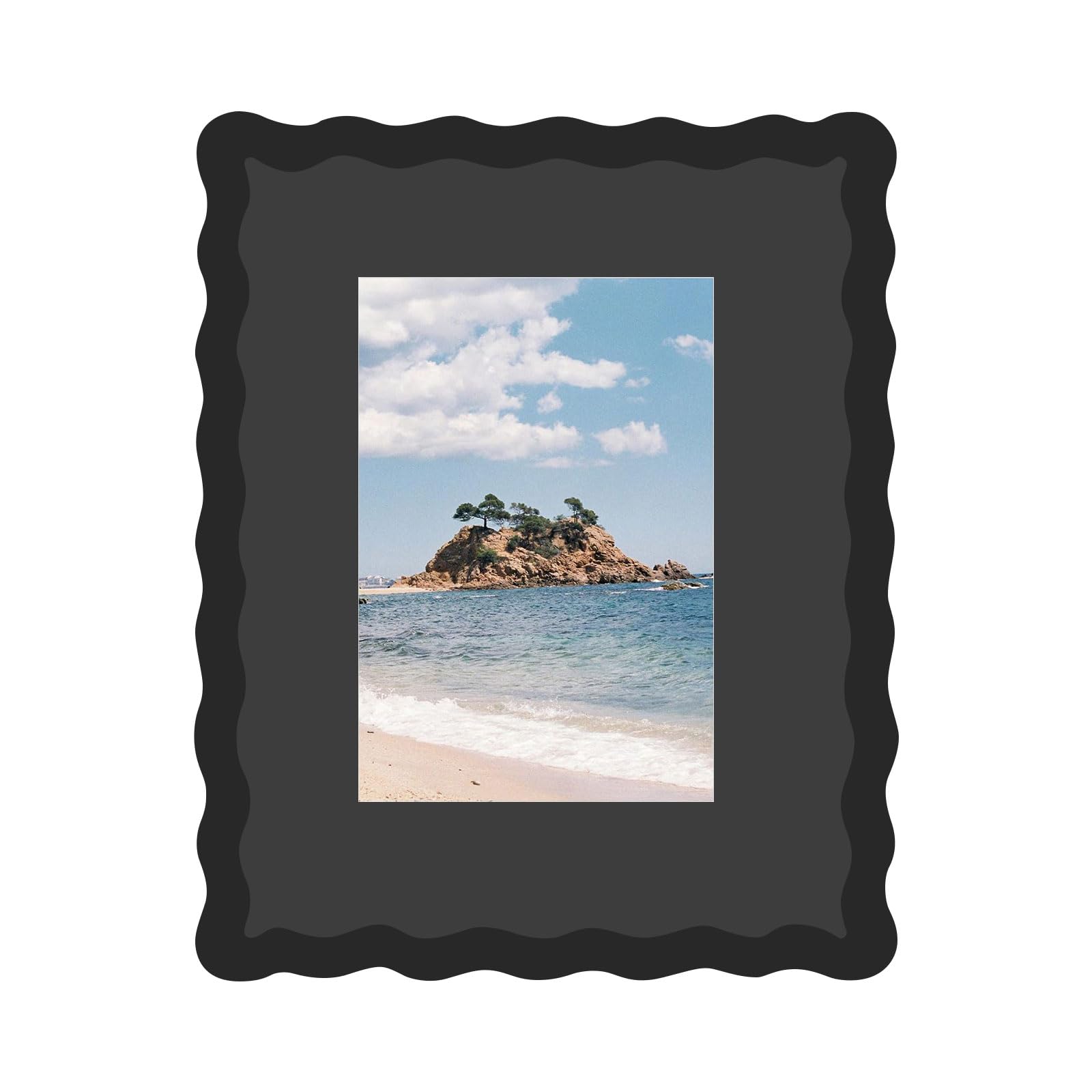 WEILWH Attractive 8x10 Inch Curved Shaped Picture Frame with Rotating Back Stand Suitable for Horizontal or Vertical Hanging Rotating Back Clip Frame