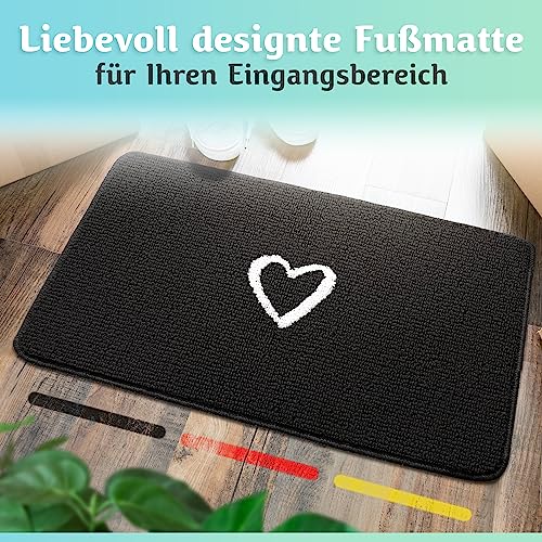 Fußmatte innen [waschmaschinenfest] in perfekter Größe für die Haustür. Fußmatte schwarz 40x60 fussmatte innen fussabstreifer innenbereich fußabtreter innen fussmatten haustür eingangsmatte