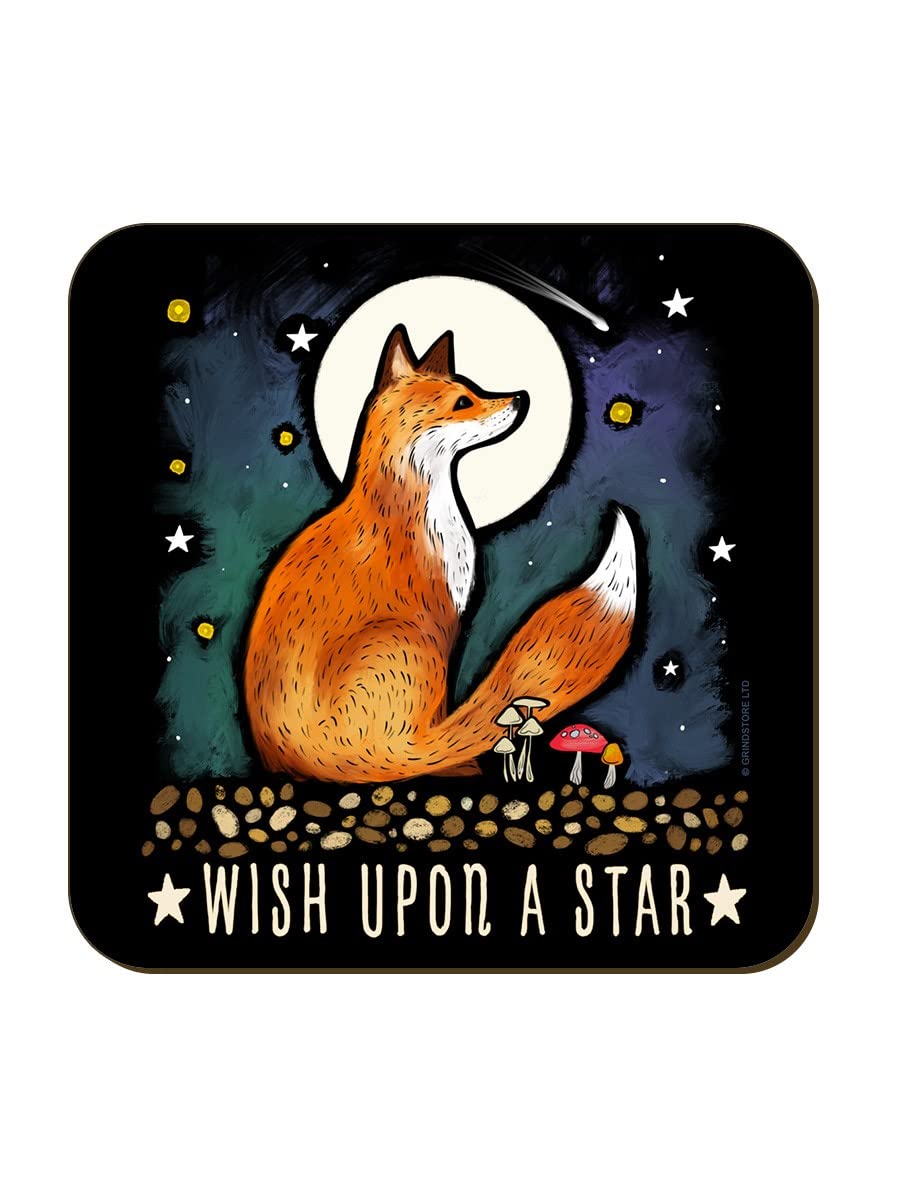 Mystical Roots Black Wish Upon A Star Coaster 9.2X9.2cm