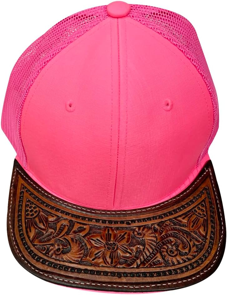 American Darling Men/Women Adjustable Cap With Leather On Visor Red | Vintage Women Men