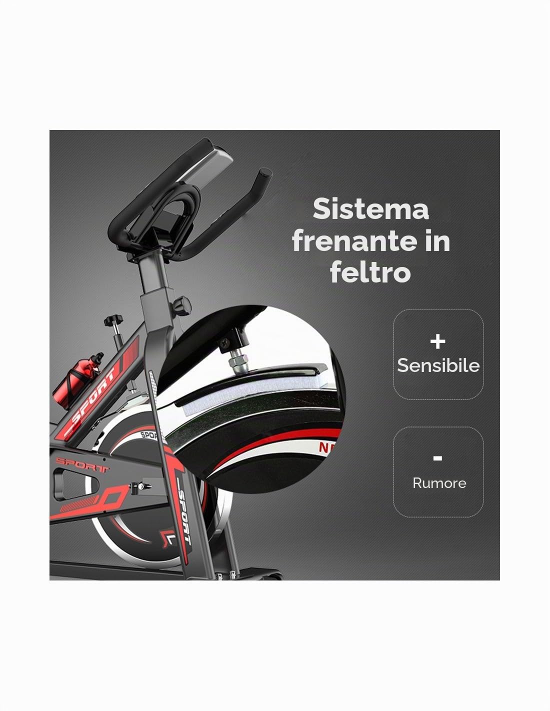RICONDIZIONATO - Cyclette Tributo 3.0 | bici da interno | bici indoor silenziose con resistenza regolabile per casa