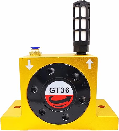 GT36 G38 "vibradores neumáticos de turbina, vibrador de turbina rotatoria de aire industrial de oro silencioso para tolva de oro con silenciador
