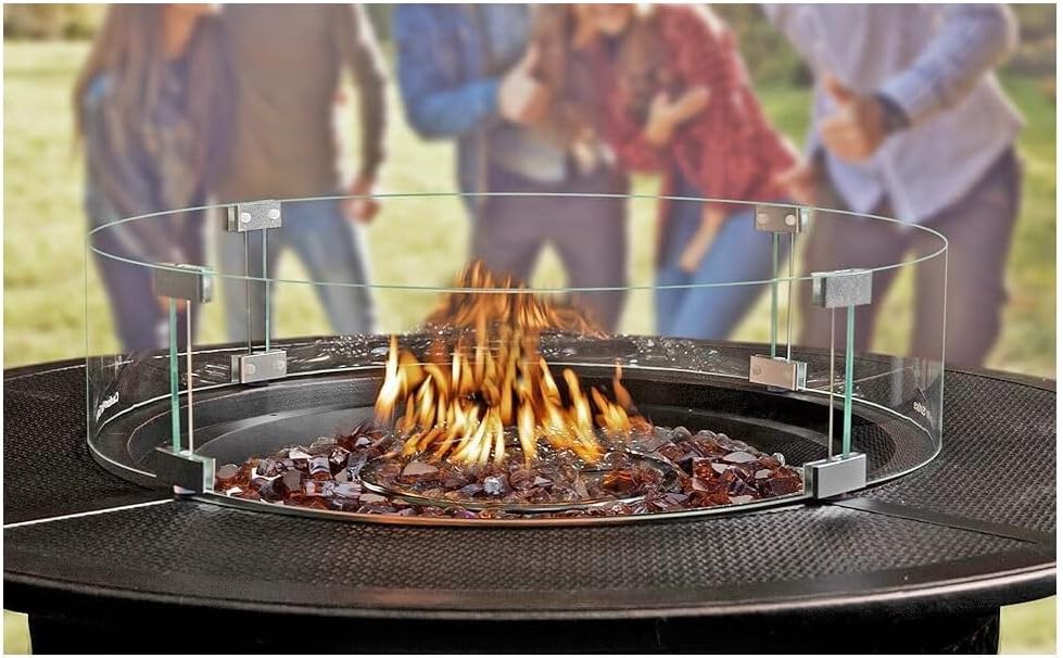 HomeStock Artisanal Abode 1/2" Bronze Reflective Fire Glass - 10 lbs, Premium Tempered, Includes Plastic Carrying Container