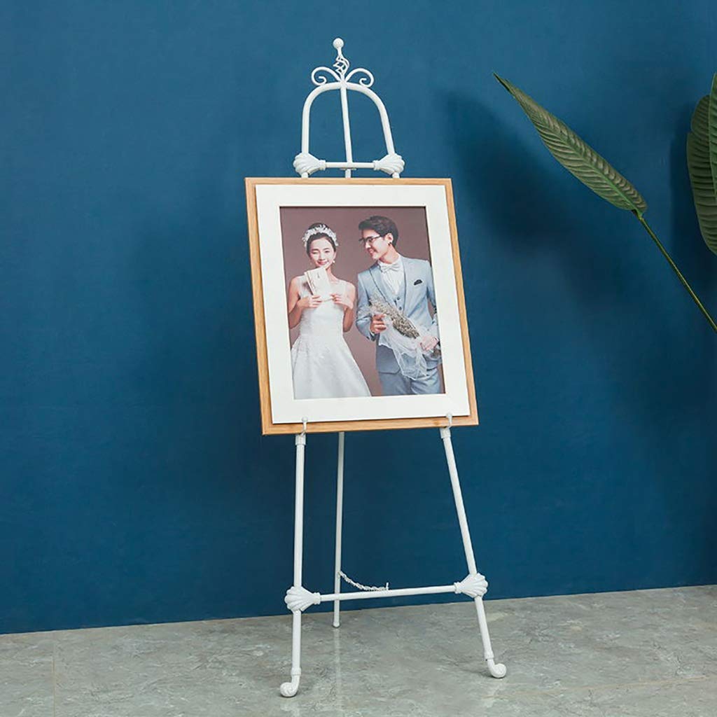 HADECOLL Strong And Durable Modern Simplicity Wrought Iron Easel Bracket Wedding Hotel Wedding Photo Stand Advertising Poster Display Stand,C-120Cm