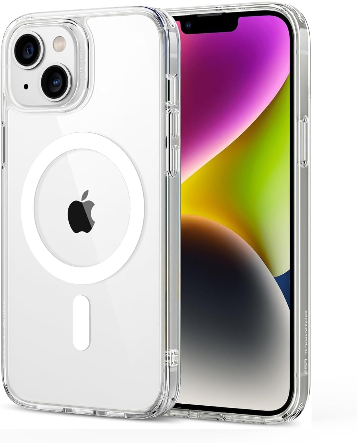 ESR for iPhone 14 Plus Case, Compatible with MagSafe, Shockproof Military-Grade Protection, Scratch-Resistant Back, Magnetic Phone Case for iPhone 14 Plus, Classic Hybrid Case, Clear
